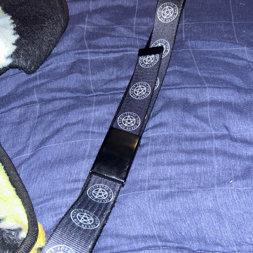 All black pentagram belt